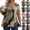 Womens Plus Size Tops Shorts Sleeve Shirts V Neck Casual Clothing Clothes Printed Tops T-Shirts Women’s
