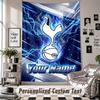 Wall Hanging Tapestry With Custom Name & Text, Tottenham Hotspur FC Decorative Tapestry For Bedroom