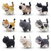 9 Stück Niedliche Drehbare Cartoon-Puppe Katze Spielzeug Desktop-Ornament Kuchen Deko Kindergeschenk