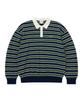 COVERNAT Striped Collar Knit Green