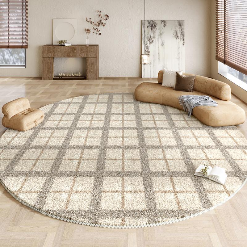 Wabi-sabi Style Living Room Decoration Round Carpet Large Area Plush Floor Mat Soft Fluffy Bedside Rug Thicken Rugs for Bedroom