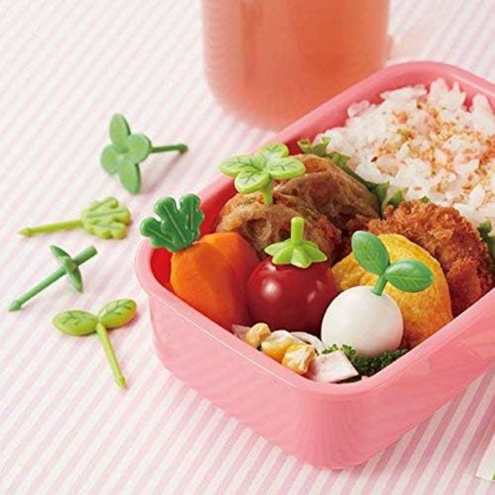 8 Stück grüne Obstgabel Mini-Blatt-Food-Picks Lustige Kleinkind-Mini-Gabel für Sandwich-Kuchen-Salat-Lunchbox Bento-Dekor Partyzubehör