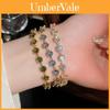 Fashion Geometric Zircon Gold Plated Bracelet For Women Gift Elegant Jewelry