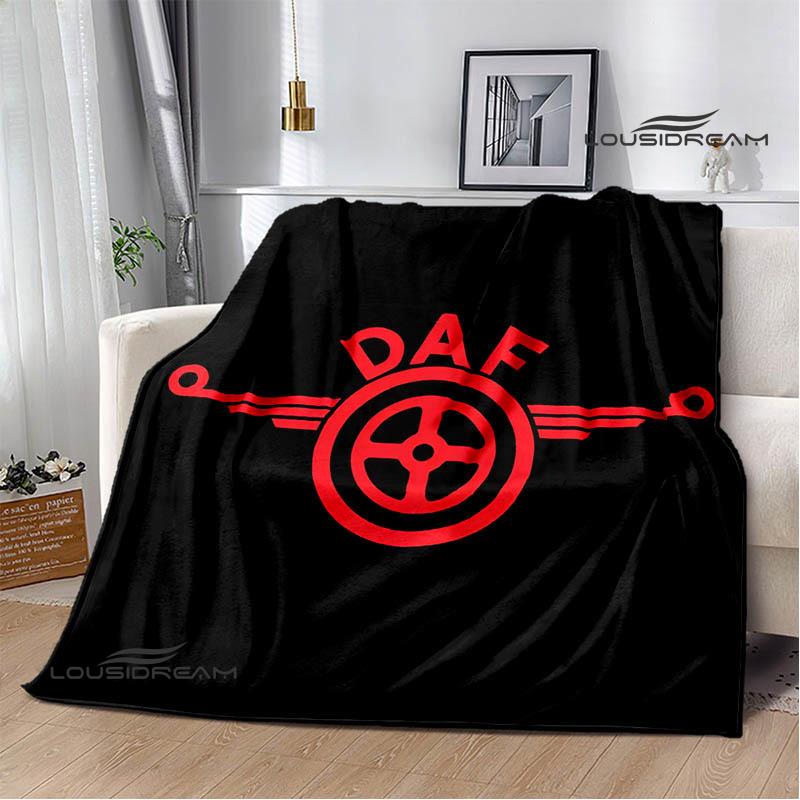3D DAF Truck Retro Printed Blankets Picnic Blanket Warm Flannel Blankets Soft and Comfortable Blanket Bed Linings Birthday Gift