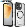 KEYSION Transparente Magnetische Hülle für Infinix Hot 50i Weiches Silikon+PC Robuste Stoßfeste Handyhülle für Infinix Smart 9