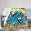 Cookie Monsters Blanket Quality Super Soft Throw Blanket Winter Boy Girl Living Room Fashion Bedspread