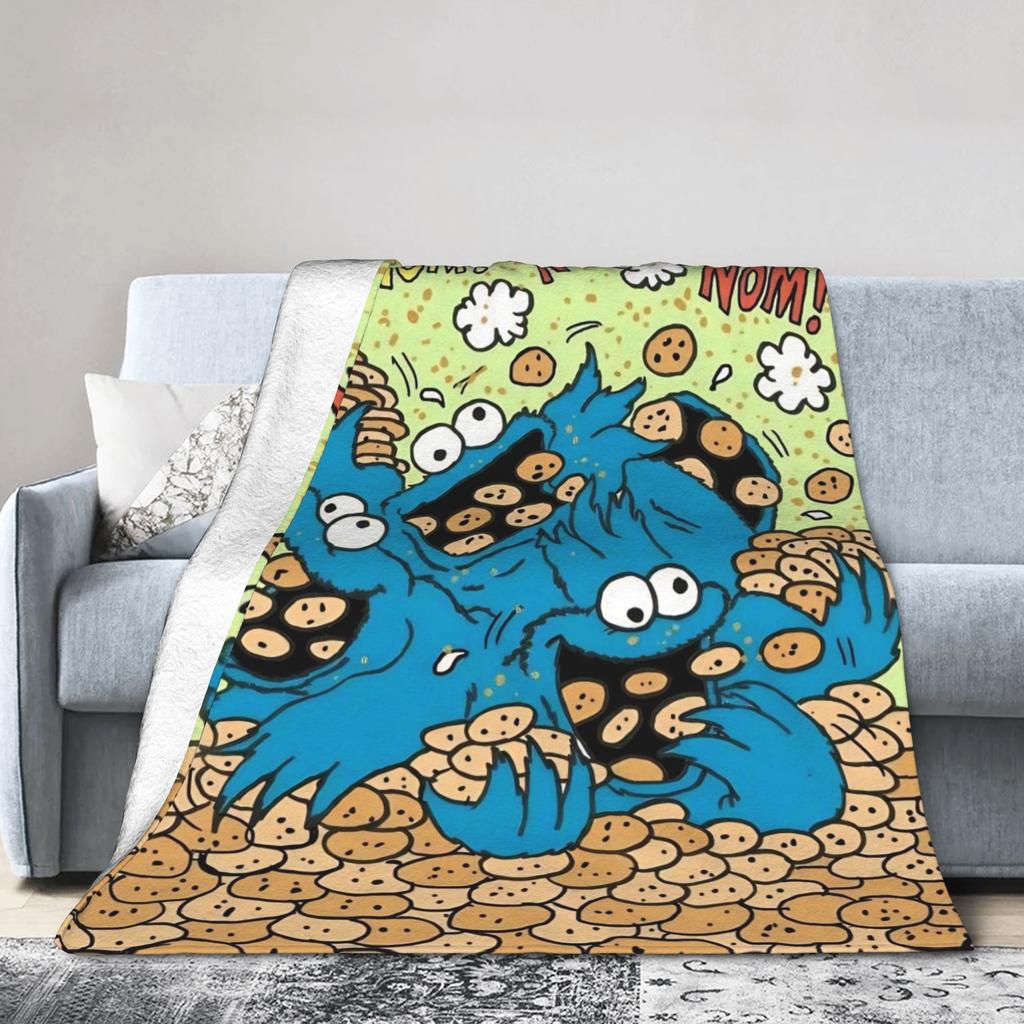 Cookie Monsters Blanket Quality Super Soft Throw Blanket Winter Boy Girl Living Room Fashion Bedspread