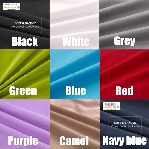 Drap-housse 100 % coton imperméable avec bandes élastiques, housses de matelas réglables antidérapantes pour lit simple, double, King, Queen, 150/180/200 cm