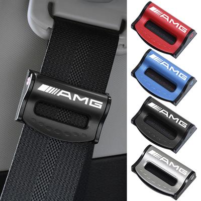 Car Safety Seat Belt Buckle Clip Seatbelt Stopper Adjuster Clip For Mercedes Benz AMG W212 W205 W246 W177 W176 W213 GLC GLE GLS ML Welcome Laser Lamp
