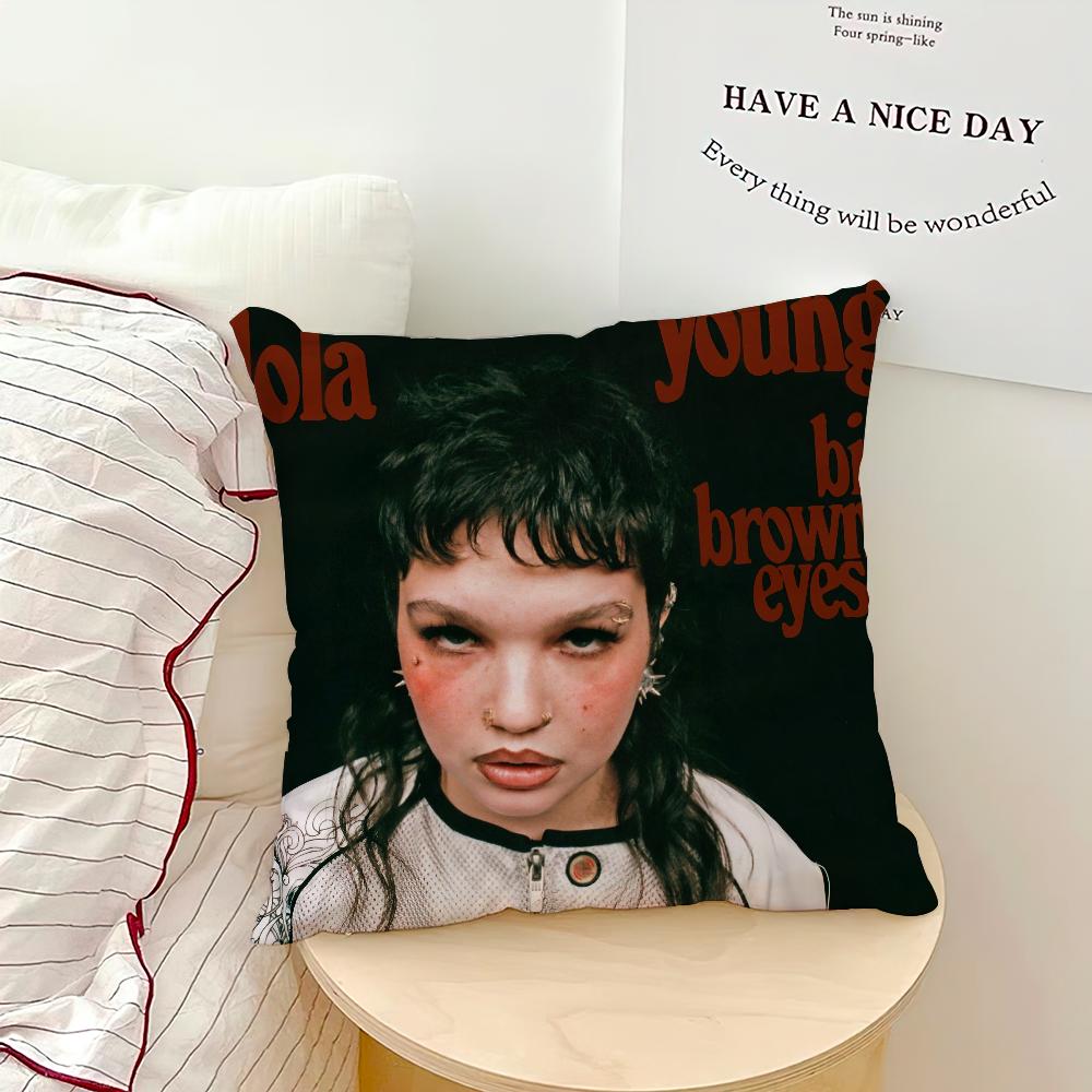 singer Lola Young cushion cover Comfortable soft hogar pillowcase for Sofa Living Room Bed Home Decor Protective Covers