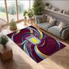 Kobercový koberec Aston Villa Football Print Crystal Velvet, Pohodlný, Absorpčný, Protišmykový, Interiérový Podlahový Koberec