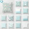 Light Blue Green Mint Cushion Cases Geometric Pattern Smooth Pillowcase American Style Comfortable Soft Home Decorations 45*45Cm