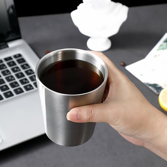 201 Roestvrijstalen Bekers Stapelbare Drinkmok Dubbelwandig Vacuümgeïsoleerde Koffiekop Herbruikbaar Drinkgerei voor Thuis Kamperen Buitenactiviteiten
