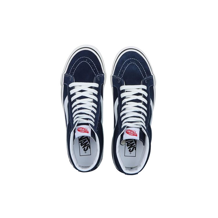 Vans Sk8 Zijstreep Retro Hoge Top Skate Schoenen Unisex Sneakers Blauw Wit VN0A38GF9GK