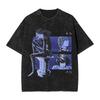 Hot Sale Manga Death Note Graphic Print Tshirts Washed Oversize Tshirt Short Sleeve Casual Tee Gothic Cotton Oversized Tshirts