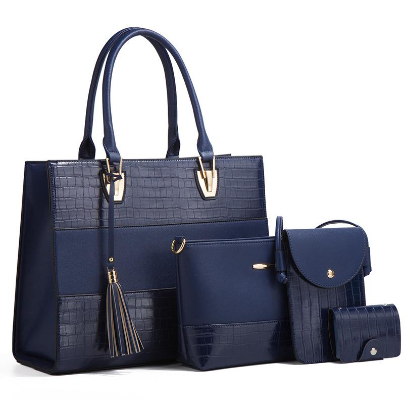 Fashionable Women's Bag Single Shoulder Crossbody Handheld Retro Crocodile Pattern Square Case Casually