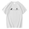 Herren T-Shirt mit Dinosaurier-Muster, kurzärmelig, 100% Baumwolle, locker und bequem, vielseitig und trendy