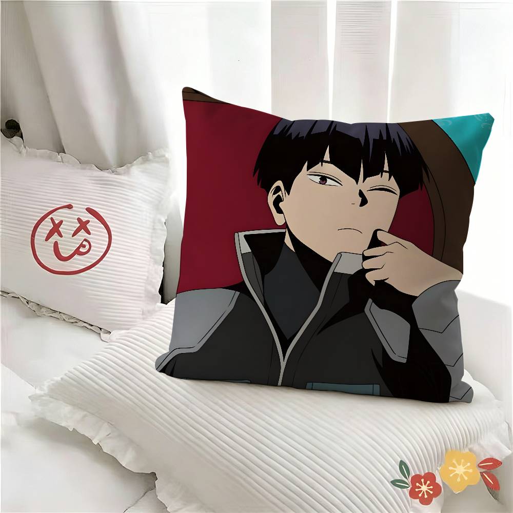 Funda de almohada de anime Kaiju No Soshiro Hoshina funda de almohada cuadrada de moda decoración de dormitorio sala de estar Ins Ocio