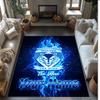 Warrington Wolves FC Printed Crystal Velvet Rug Non‑Slip Crystal Velvet Carpet For Sofa Bedroom Indoor Home Decoration
