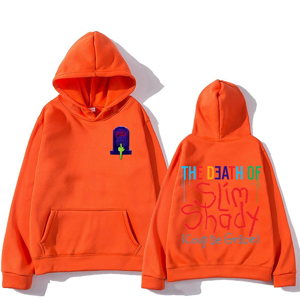 Rapper Eminem Fuel Hoodies Death of Slim Shady Sweatshirts Vintage Aesthetic Pullovers New Fashion Women Men Casual Hoodie