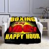 3D Boxing Printing Blanket Blankets for Beds Flange Warm Blanket Home Travel Blankets Bed Linings Birthday Gift