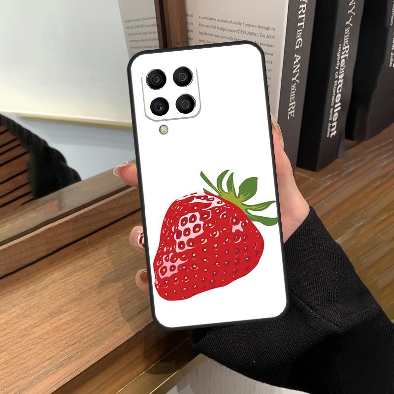 Étui Fraise Pour Samsung Galaxy M56 M06 M16 M36 M52 M32 M12 M54 M34 M14 M35 M55 M15 M11 M31 M13 M53