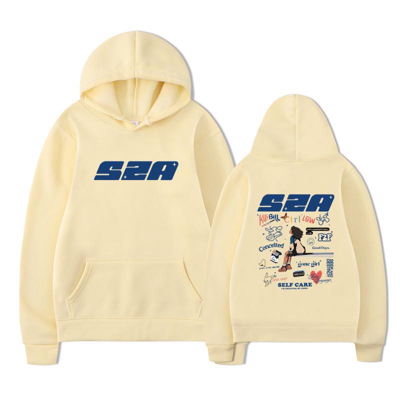 Rapper SZA Hoodie Album Sos Sza Tour Hoodie Men Long Sleeve Sweatshirts Women Harajuku Streetwear Pullovers Sudaderas