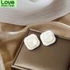 Fashion Charming White Square Rasin Stud Cercei Nou Temperament Pendientes Bijuterii En-gros