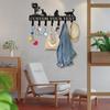 Personalisierter Metall-Katzen-Schlüsselhalter Wandmontage Organizer-Regal mit Haken Wandkunst Dekor Einweihungsgeschenk für Flur Eingangsbereich