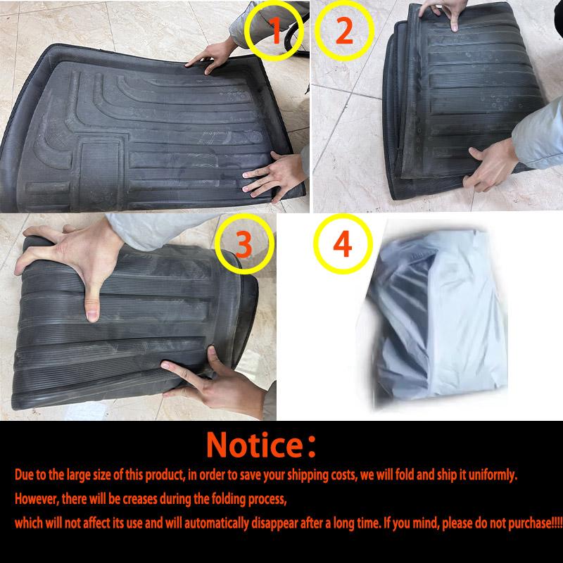 Car Rear Trunk Mat for BYD Dolphin 2022~2024 2023 Tray Waterproof Pad Cargo Liner Tray Floor Cushion Auto Accessories Tools