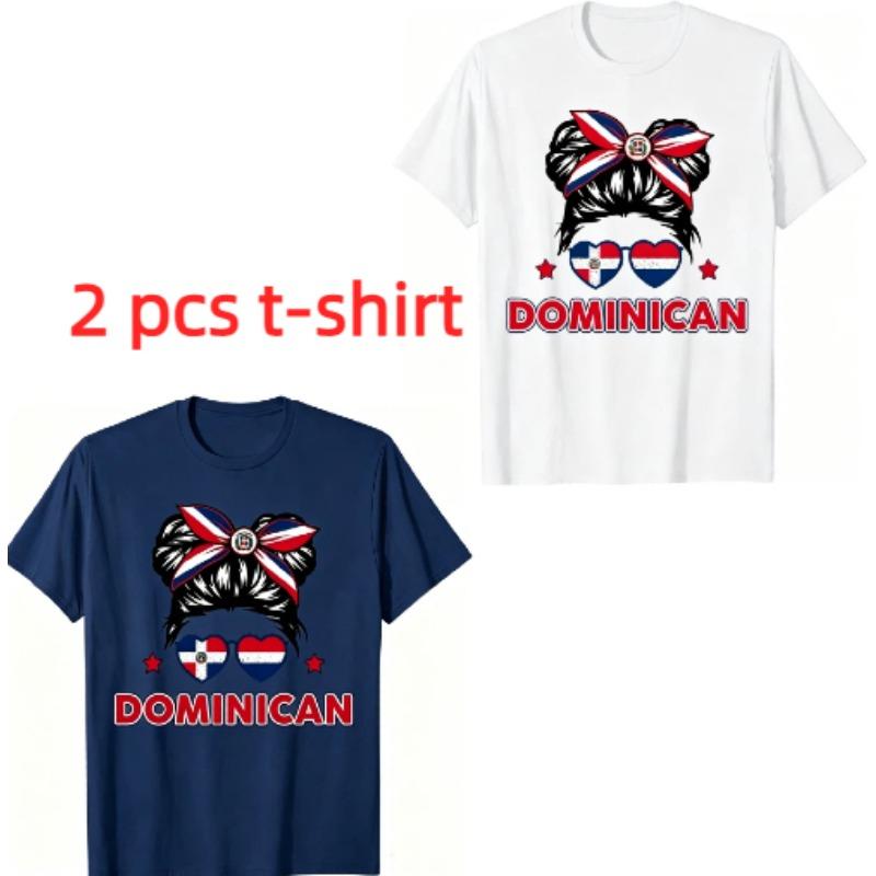 Funny Anime Dominican Girl Pattern Print Men's T-shirt Summer Men's and Women's Casual Fashion Tops Men's Short Sleeve T-shirt Oversize Clothing