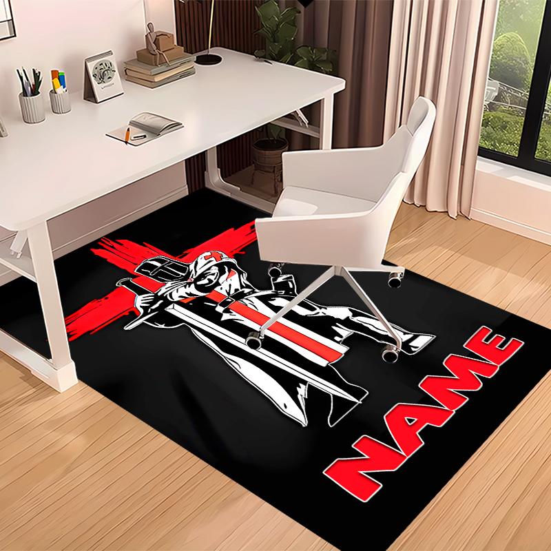 Custom Personalization Knights Templar Print Area Rug - Soft, Washable Non-Slip Indoor Mat,Living Room,Home&Office Decorative Rug