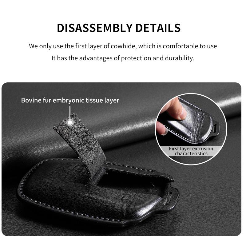 3/4/5 Buttons Genuine Leather Auto Smart Key Fob Cover Case Fit For Changan Unit Unik Cs35Plus Cs55 Plus Cs75 Plus Oshan X7 X5 Protector Bag