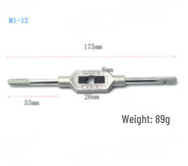 Eight-Piece Hand Threading Tap and Wrench Set, 3-12mm Range