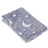 1.5x2m Leuchtende Decke Doppelseitiger Flanell Stern Mond Design Weiche Im Dunkeln leuchtende Decke für