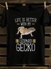Leopard Gecko Reptile T-Shirt Mens Tshirt Womens Tshirts with Letters Print Short Sleeves T-Shirt Casual Street Tee Shirt Top