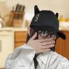 Gepersonaliseerde koehoorn ijzeren ring honkbalpet veelzijdige student gebogen klep eendenbekpet voor mannen en vrouwen straat hip-hop