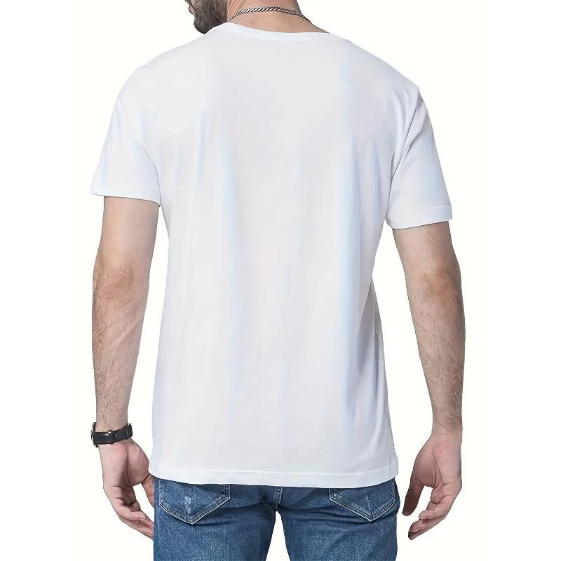 European Sizes Men'S Summer Casual Crew Neck T-Shirt, Regular Fit with Slight Stretch, Short Sleeve with Inspirational Quote Print