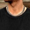 Collana a catena larga elegante e semplice da uomo twist oblata