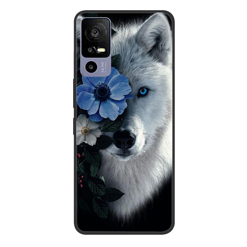 For TCL 40R 5G T771A Case Painted Soft Black Silicone Bumper Phone Cover for TCL 40 R 5G 6.6" Case TCL40R 40R Etui Coque Fundas