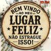 D Flat D Flat Portuguese Bem Vindo (Welcome) Sign  Portuguese Language Metal Wall Art Suitable for Home Office Caf Bar