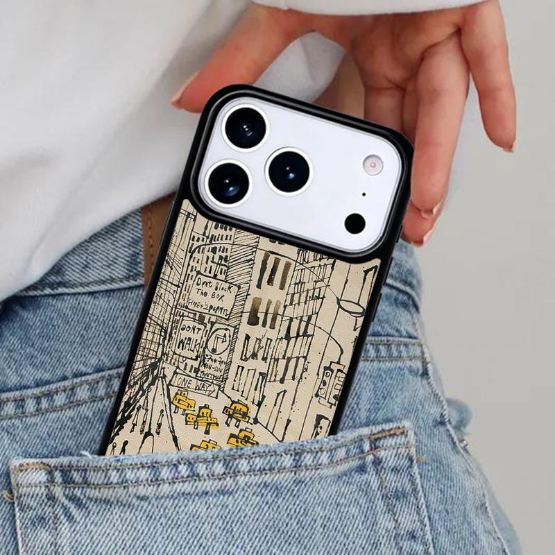 NYC Yellow Taxi Cabs Phone Case for iPhone 17ProMax 12 13 14 15 16e 17 Pro Max Plus Air Cover