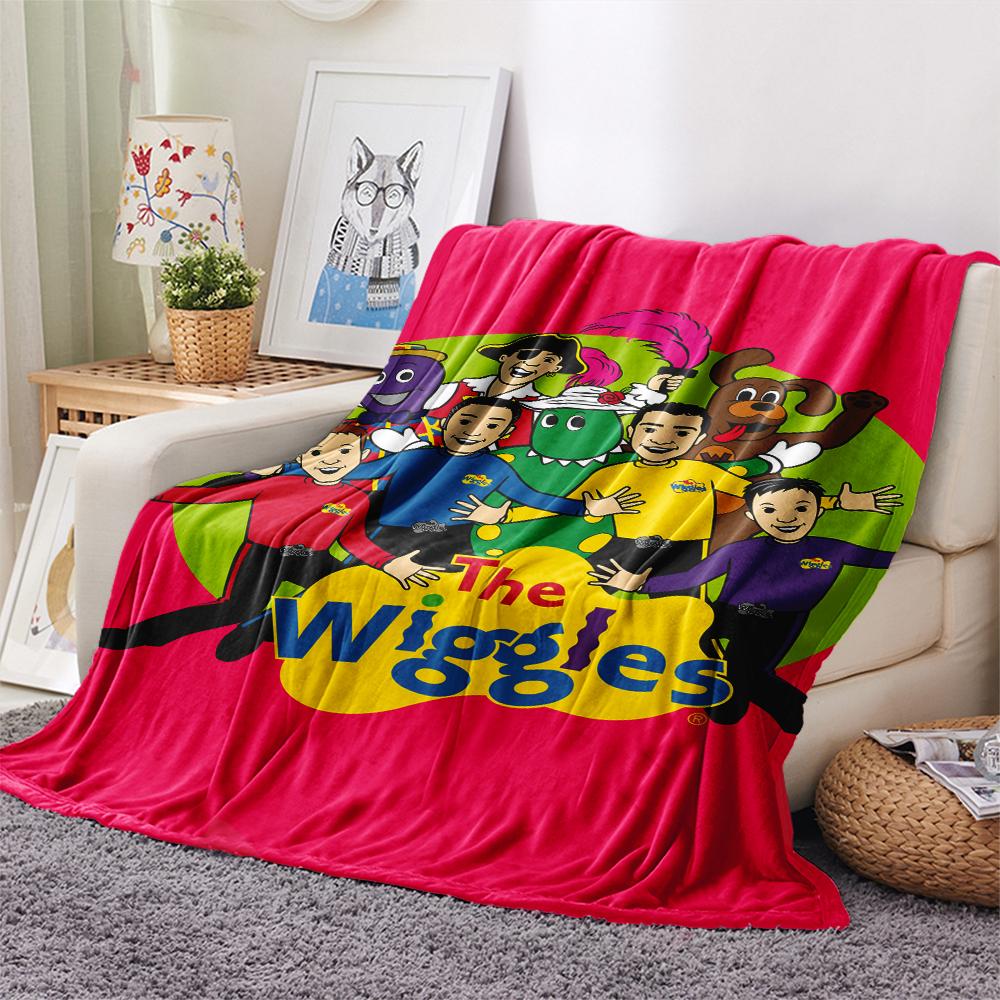1 ST De Wiggles Print Flanellen Deken, Hoge Kwaliteit Comfortabel voor Alle Seizoenen, Woondecoratie, Warmte en Comfort, Perfect voor Kerstcadeaus217