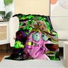 1pc Flannel Throw Blanket, Spooky,Cartoon,Courage the Cowardly DogPattern Printed Blanket, Warm Cozy Soft Blanket For Couch Bed Sofa Car Off