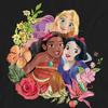 Disney Princess Unisex Dospělý Tričko Rapunzel Moana Sněhurka Kytice