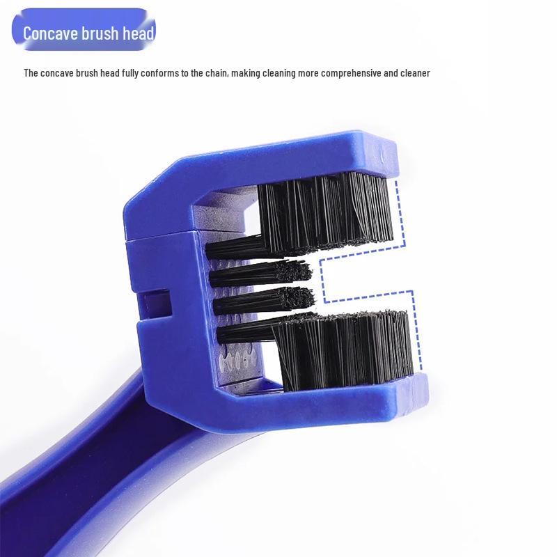 Electric Vehicle & Motorcycle Chain Cleaning Brush - Three-Sided Large Brush for Bicycle and Road Bike Cranksets
