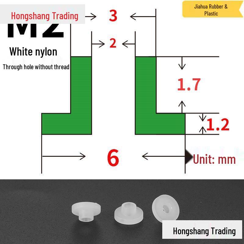 Step T-Shaped Nylon Insulating Bushing Washer, M3-M35 Thread Protection Spacer