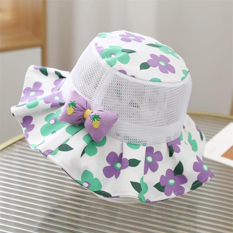 Children's Sunscreen Hat Boys' Sunshade Thin Edition UV Protection Summer Baby Girls' Fisherman's Hat Mesh Sunscreen Hat