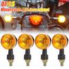 4 Adet Motosiklet Sinyali Amber Yön Lambası 12V Yan İşaretleyici Honda Yamaha Suzuki Kawasaki Cafe Racer Cruiser Chopper İçin