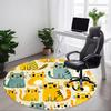 1pc Cat Pattern Office Round Area Rug, Indoor Mat Suitable For Office, Under Office Chairs Bedroom Living Room Home Decor, Room Deco 119